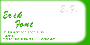 erik font business card